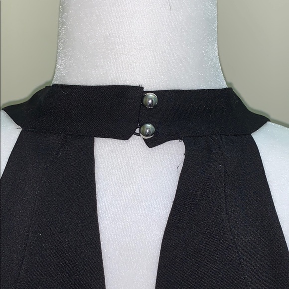 Bebe black halter top sleeveless cut out blouse - Picture 8 of 8